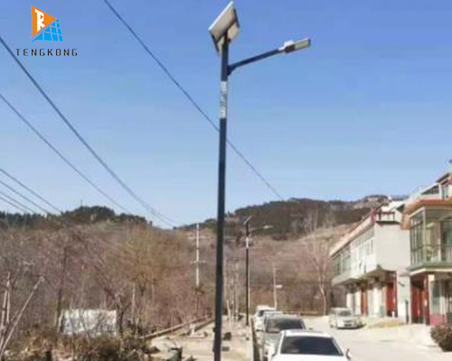 Solar lamp installation